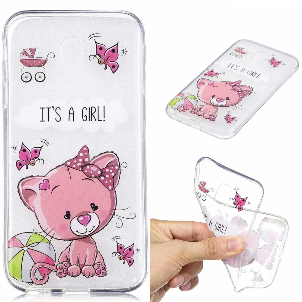 Мода Мультфильм Окрашенные мягкий силиконовый IMD ТПУ чехлы для Samsung J5 2017 J530F 5.2