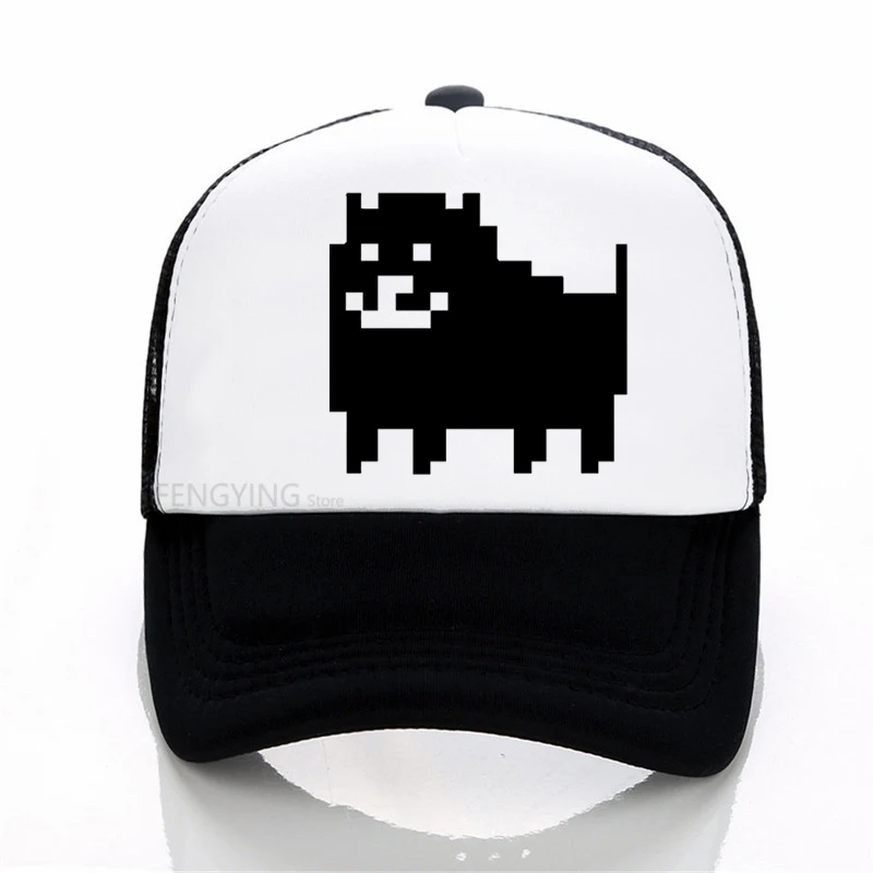 

Men Strip Baseball Hats Undertale Sans hats Summer Mesh Sun CAPS Dog Blue Net Skull Adult Caps adjust Peaked hat