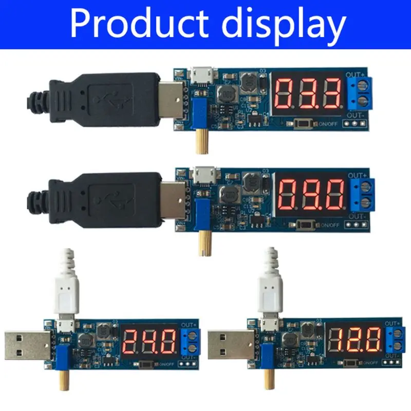 DC 5В до 1.2в 24в USB Шаг вверх/вниз Блок питания регулируемый