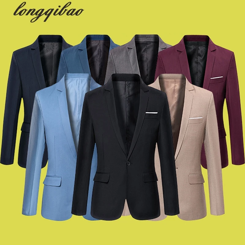 Новый мужской модный брендовый Блейзер повседневный приталенный пиджак мужские