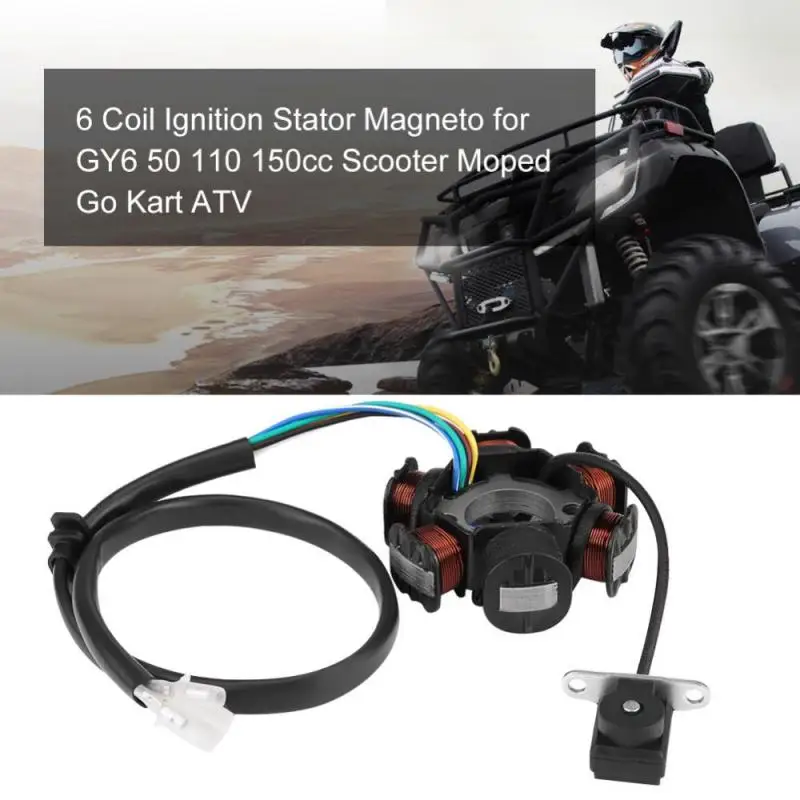 Магнитный статор зажигания с 6 катушками для скутера GY6 50 110 150cc мопеда картинга