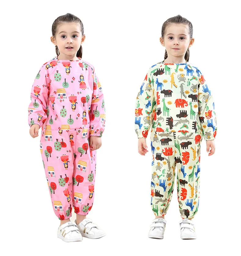 

70-120CM Cartoon waterproof raincoat for children kids baby rain coat poncho boys girls Painting clothes, playing water suit
