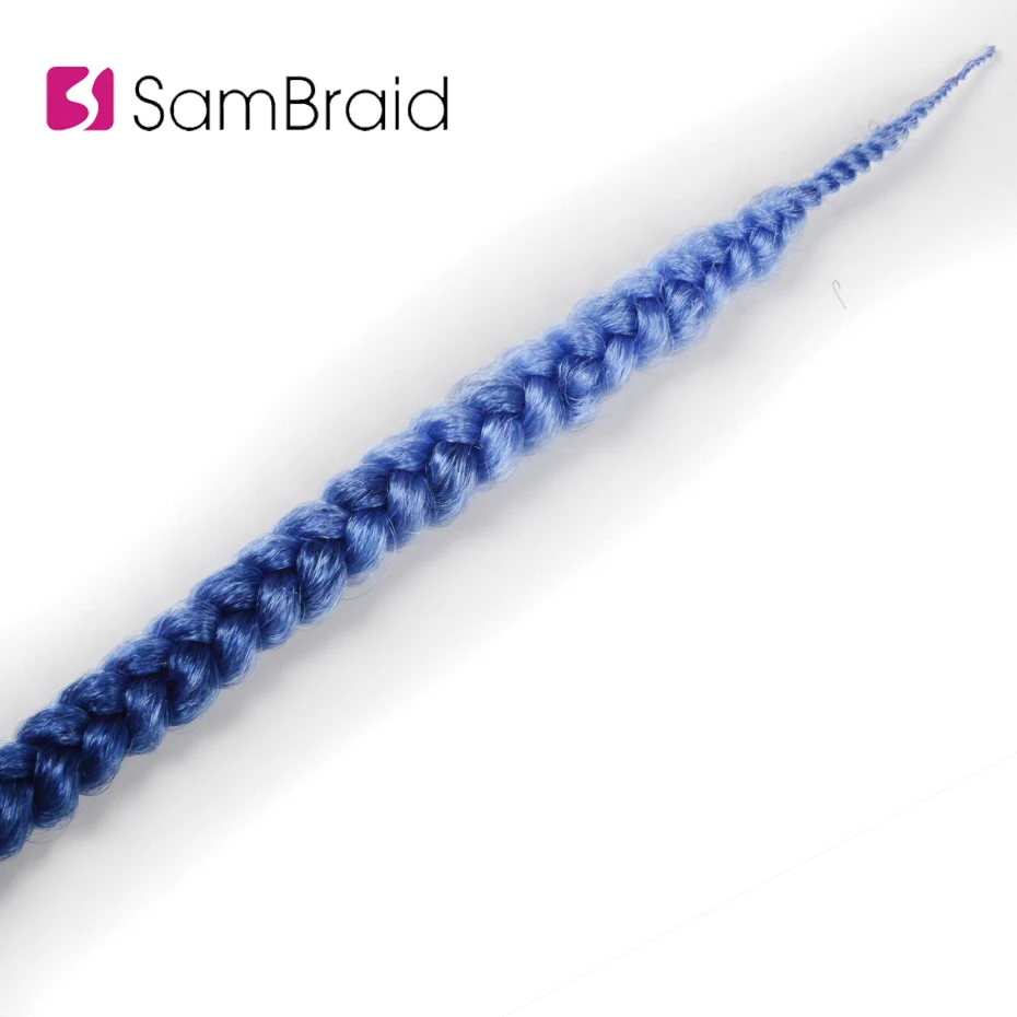 Sambraid Новый Ombre коробка косами вязаный крючком волос косы 12strands/пакет