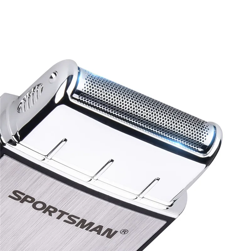 USB перезаряжаемая Бритва Уход за лицом моющаяся нержавеющая сталь поршневая бритва с одним лезвием электрическая бритвенная машина для мужчин борода