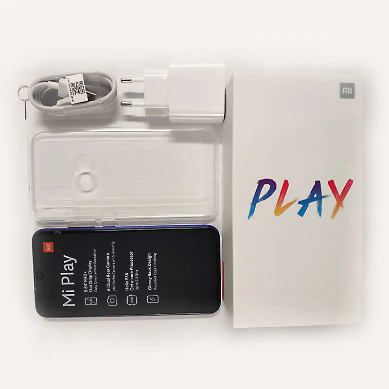 Глобальная версия Xiaomi Mi Play 64 ГБ 4 телефон MTK Helio P35 Восьмиядерный двойной 12 Мп + 2 МП AI