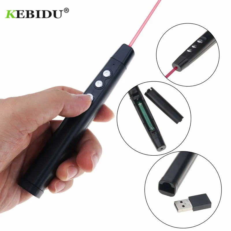 Беспроводной Презентер KEBIDU 2 4 ГГц с ИК-лазерным указателем USB РЧ пульт
