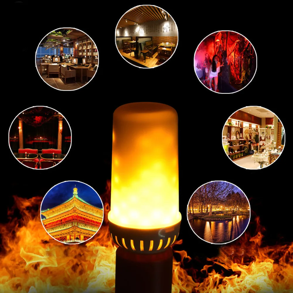 ISHOWTIENDA светодиодный пламя огонь световой эффект имитация природа кукурузы лампы