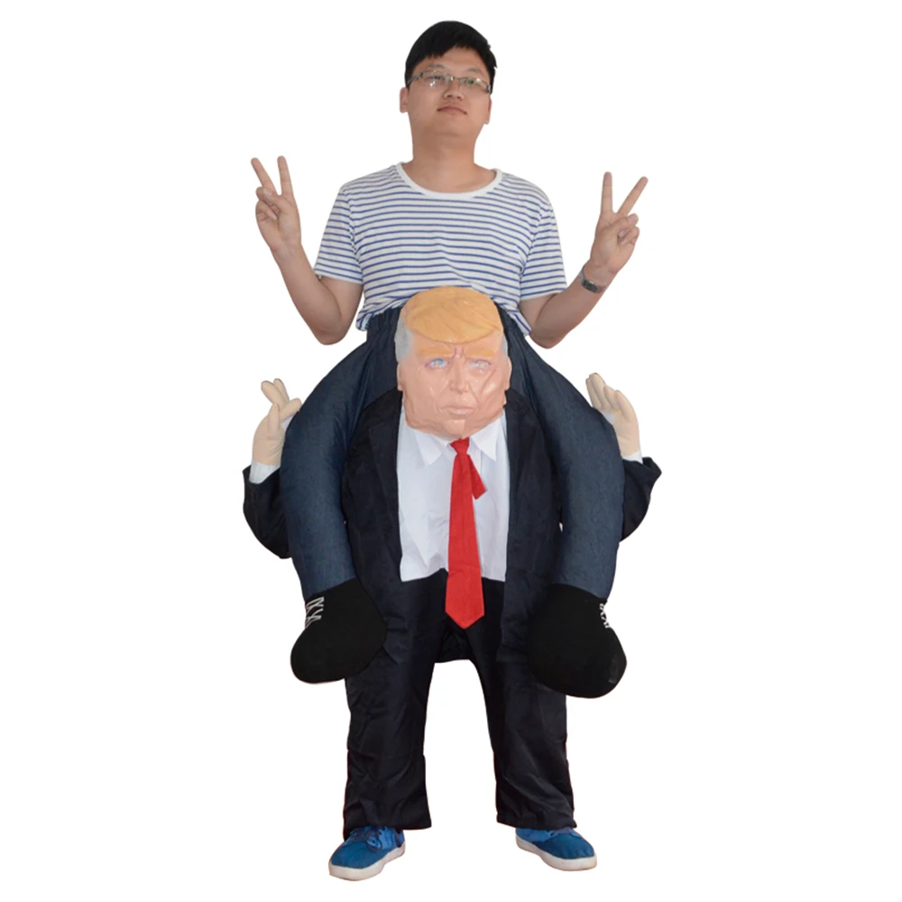 Забавный костюм для косплея Дональд Трамп, платье для косплея с фальшивыми человеческими ногами, вечерние костюмы на Хэллоуин