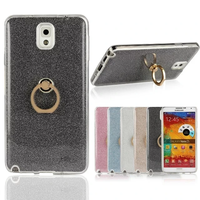 Bling Glitter Ring Holder Stand Soft TPU Phone Cover Casefor Samsung Note 3 4 5 8 Note3 Note4 Note5 Note8 Cellphone Accessories |