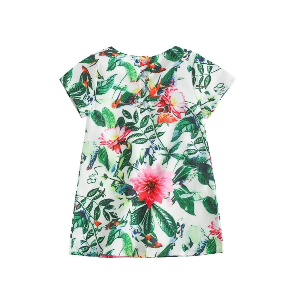 Children Baby Dress Cotton Girls Vestidos Dresses Print Casual Short Floral A-Line Sleeve | Детская одежда и обувь