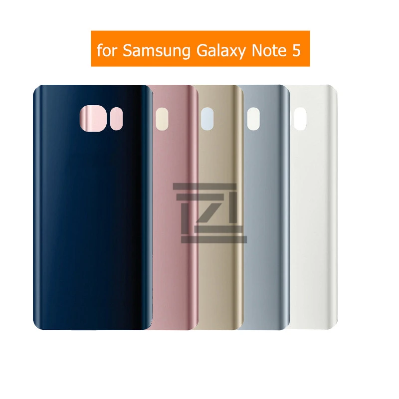 Стеклянная задняя крышка батарейного отсека для Samsung Galaxy Note 5 N920, задняя крышка корпуса, 3M клей, запасные части для ремонта, 5,7 дюйма