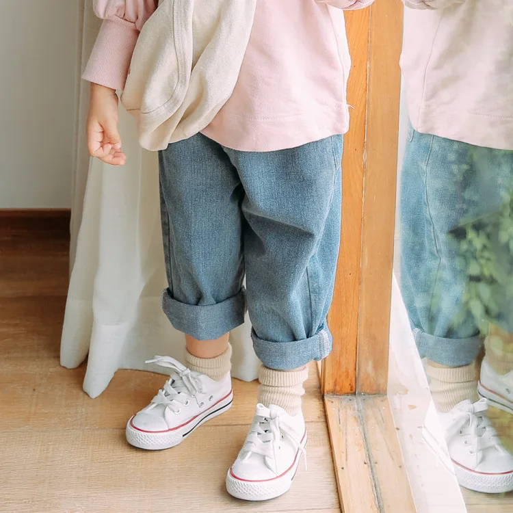 

Fashion Boys and Girls Jeans Pants Children Clothing Autumn New Toddler Denim Pants Baby Casual Trousers Girl Pants Kids Jeans