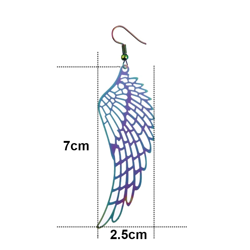 BOEYCJR Trendy Hollow Wing Metal Hook Earrings Handmade Tassel Fashion Jewelry Novel Party Drop for Women 2018 | Украшения и