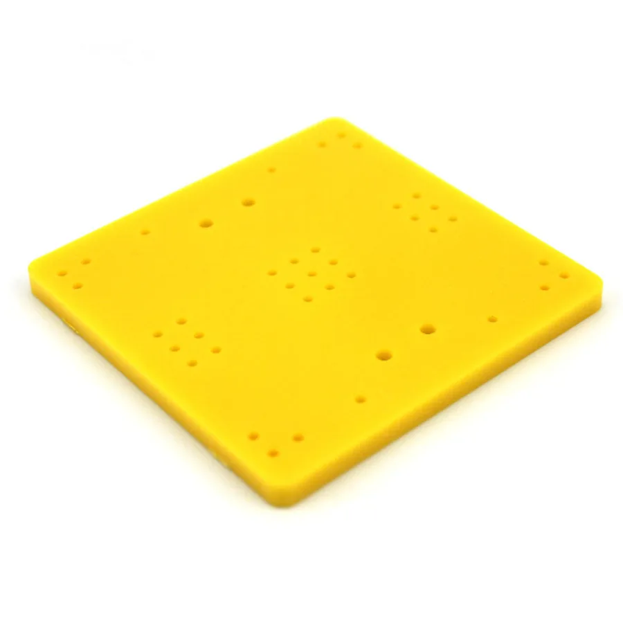 

2pcs/pack J472 75*75mm Yellow Plastic Square Plate Multi Aperture ABS Model Baseboard Free Shipping Russia