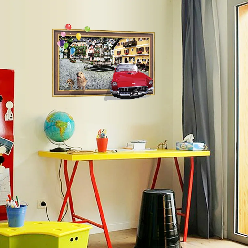 DIY Наклейка на стену креативный деревенский дом 3D наклейка окно автомобиля