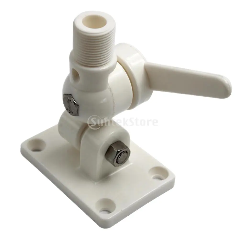 

Marine Boat Adjustable Ratchet Bracket Antenna Deck Mount Base Nylon
