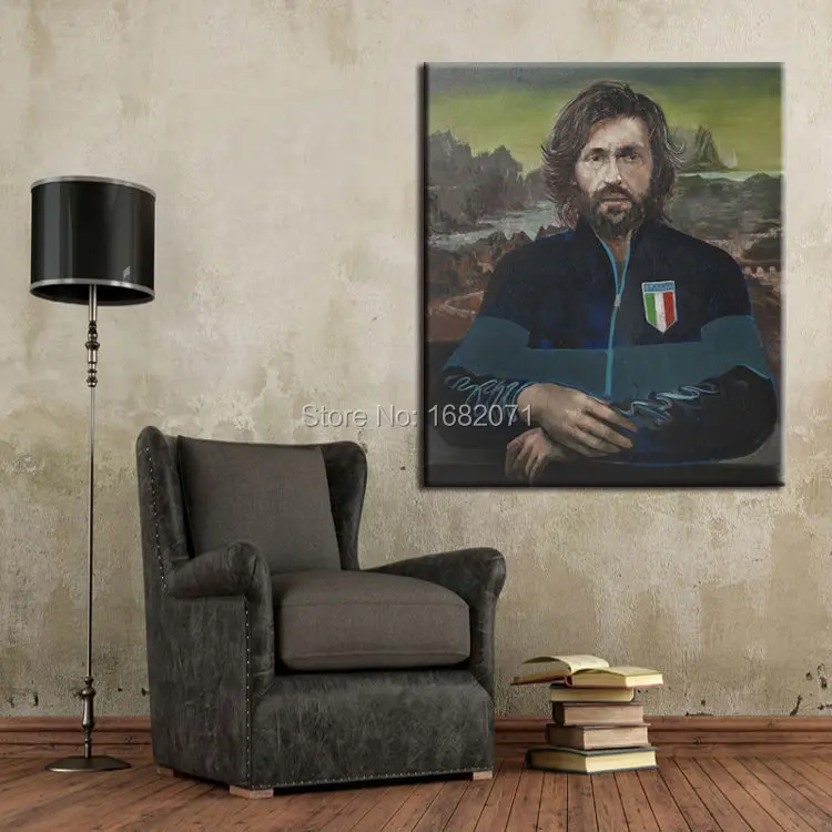 Супер навыки художник расписанный вручную Андреа Пирло реалистичный портрет