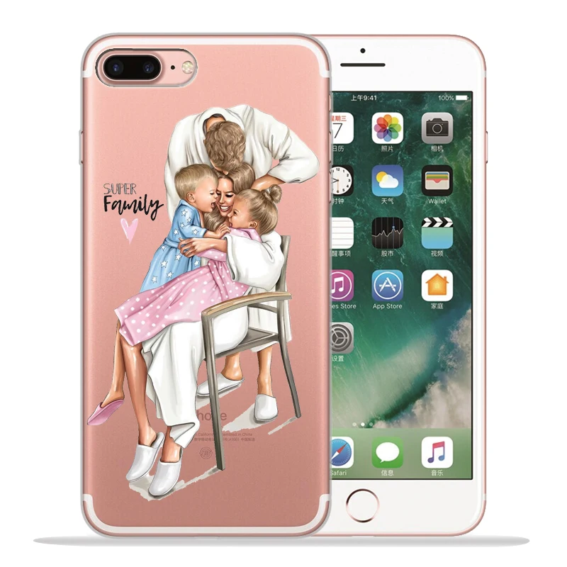 Модный милый Роскошный чехол для девочек iphone 8 7 X XS Max XR 6 Plus SE мягкий прозрачный