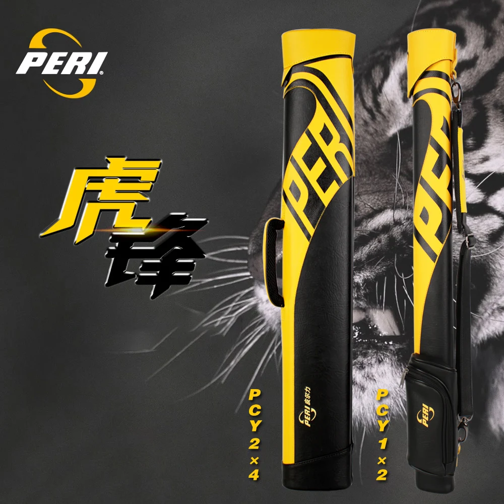 Новинка, чехол для бильярдного кия PERI Tiger 1/2, чехол для бильярдного кия из ПУ, аксессуары для бильярдного кия, 6 отверстий, 3 отверстия, Прочный чехол для бильярдного кия