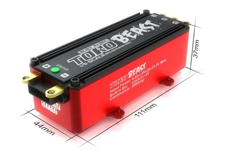 SKYRC TORO Beast 200A Бесщеточный Регулятор скорости ESC с BEC для 1/5 RC автомобиля