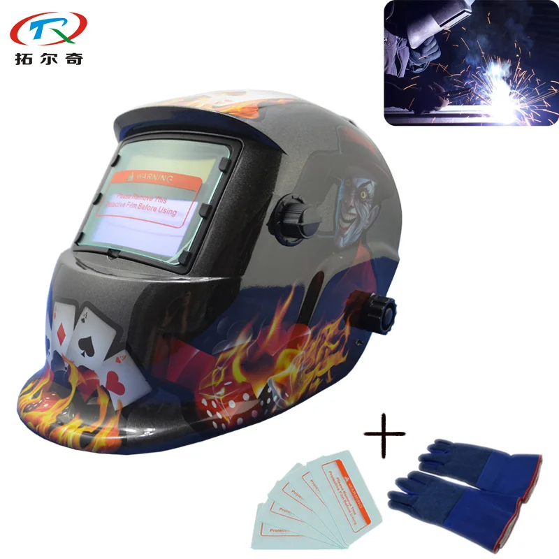 

Gameblers Play наклейка, сварочный шлем, Автоматическое затемнение EN379, качественное сварочное оборудование, сварочная машина, часть Tig Mig, trq-hd25-2233ff