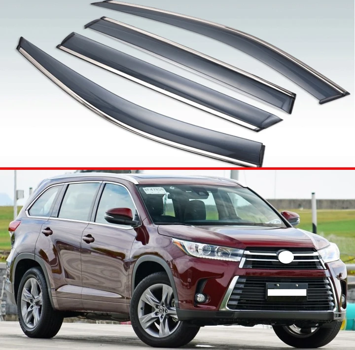 Для Toyota HIGHLANDER пластик внешний козырек вентиляционные Шторы окно Защита от солнца дождь дефлектор