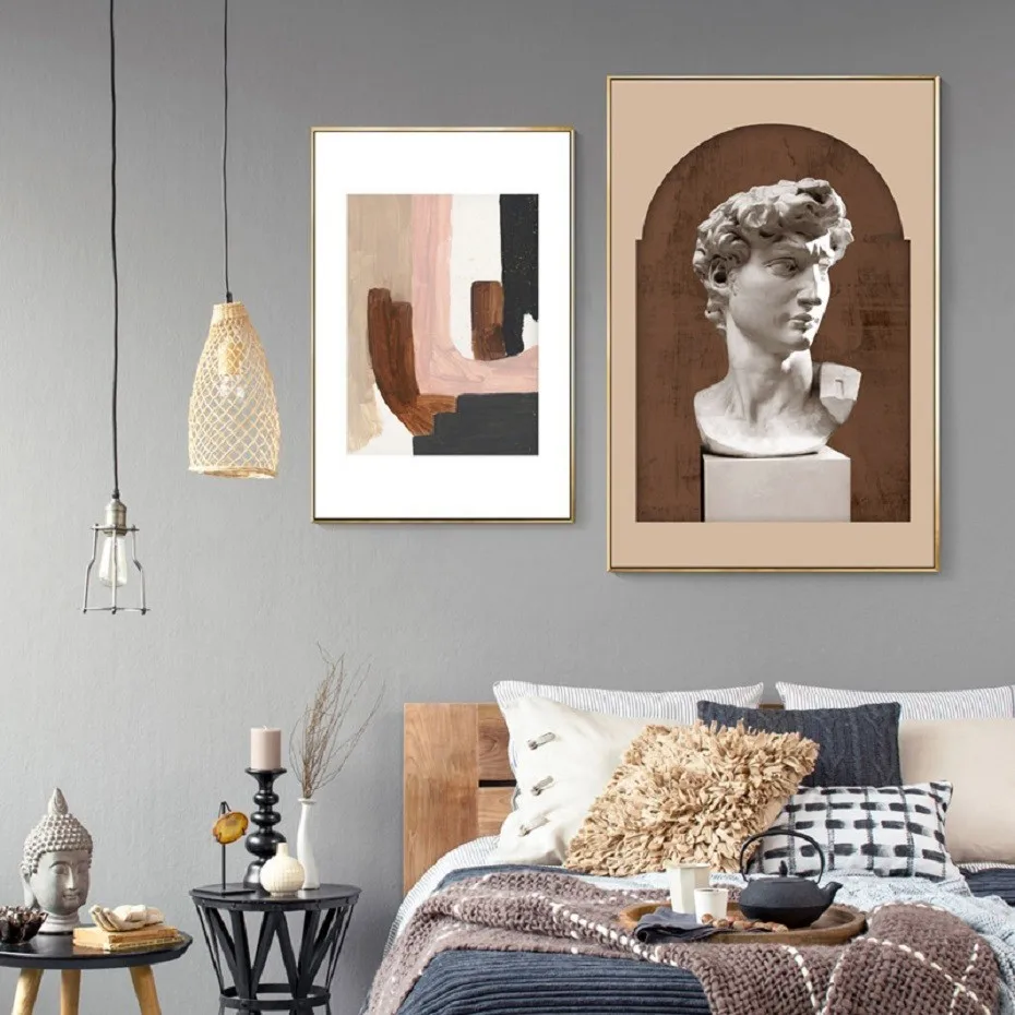 Винтажная абстрактная картина в стиле ренессанс Европейский Давид постеры и