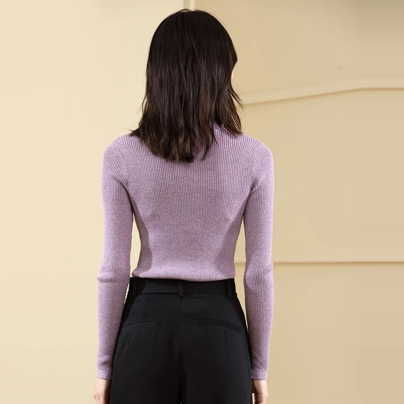 AIMENUNU Women Pullovers Sweater Slim Elastic Skinny Knitted Tops 2019 Spring Winter Half Downneck Sexy Hollow Out Casual Ladies | Женская