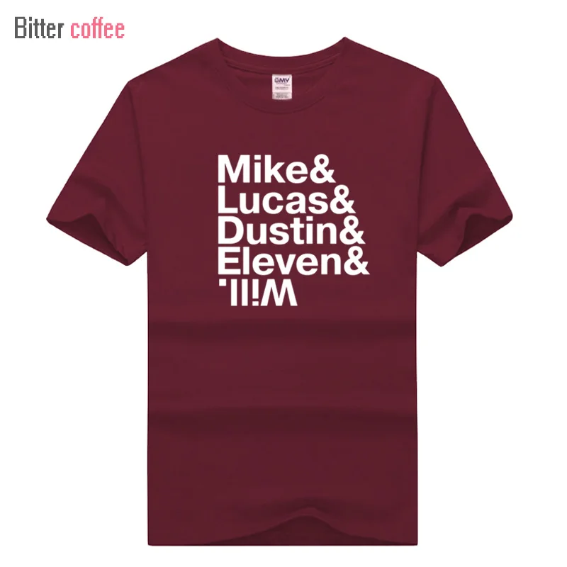 Новые летние модные странные вещи футболки для мужчин Майк Дастин Lucas