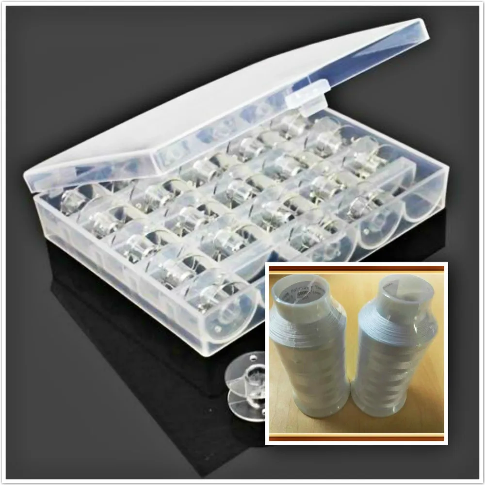 2 шт. пластиковые пустые катушки с прозрачной акриловой коробкой 5000 м * 2|threaded