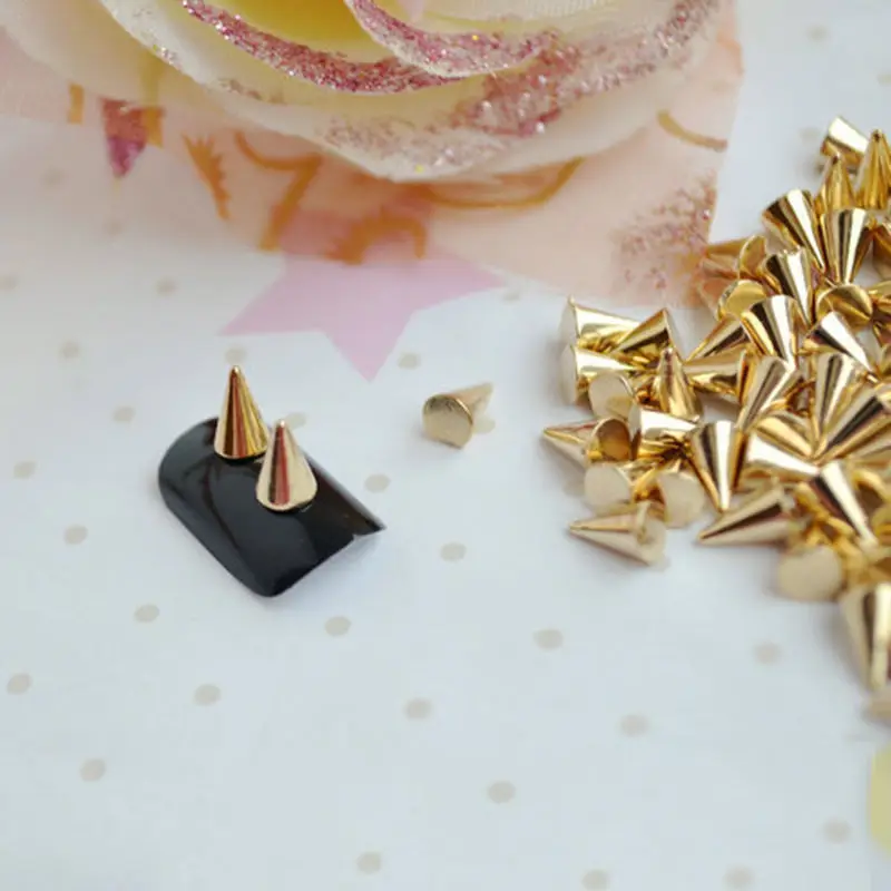 50 шт. 2 мм * Панк простые конусные заклепки Стад УФ гель модные крутые DIY украшения