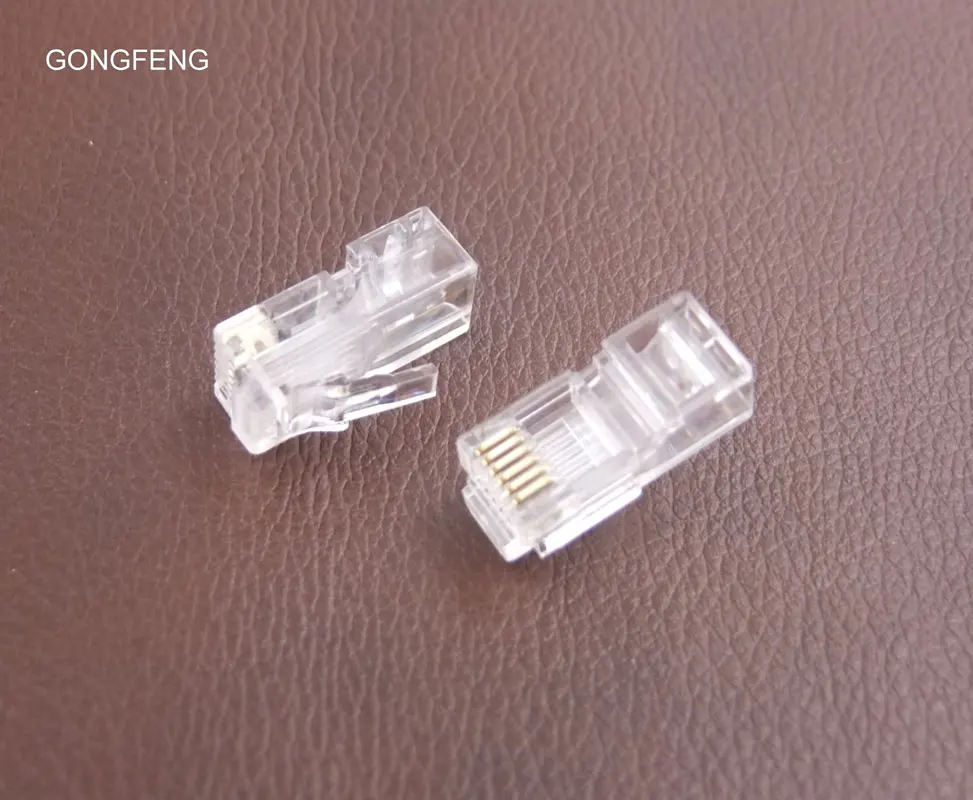 Специальное опт GONGFENG Новый RJ11 коннектор специальный удлиненный 6P6C Телефонная