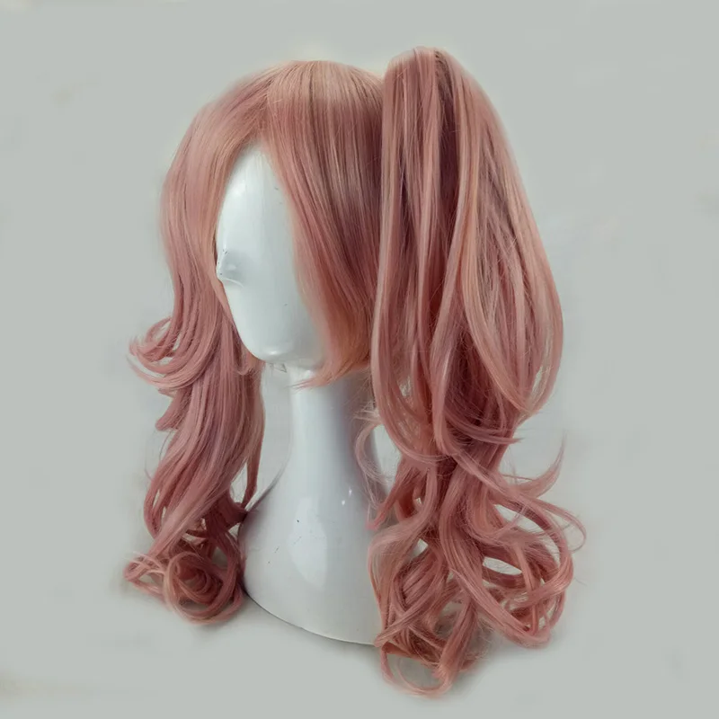 HAIRJOY синтетические волосы мятный зеленый серебряный серый розовый синий косплей парик костюм парики+ 2 длинные вьющиеся Съемный Хвост