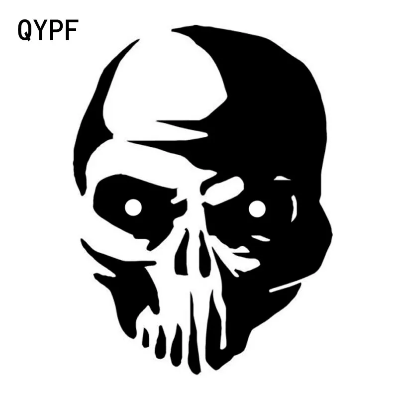 QYPF 11 1 см * 15 интересный череп Графический стикер автомобиля черный/серебристый