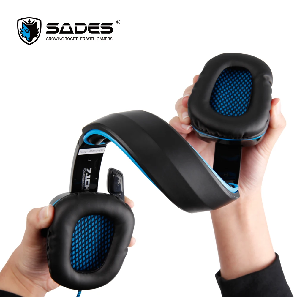 SADES WOLFANG игровая гарнитура USB Gamer наушники Виртуальный 7 1 объемный звук для