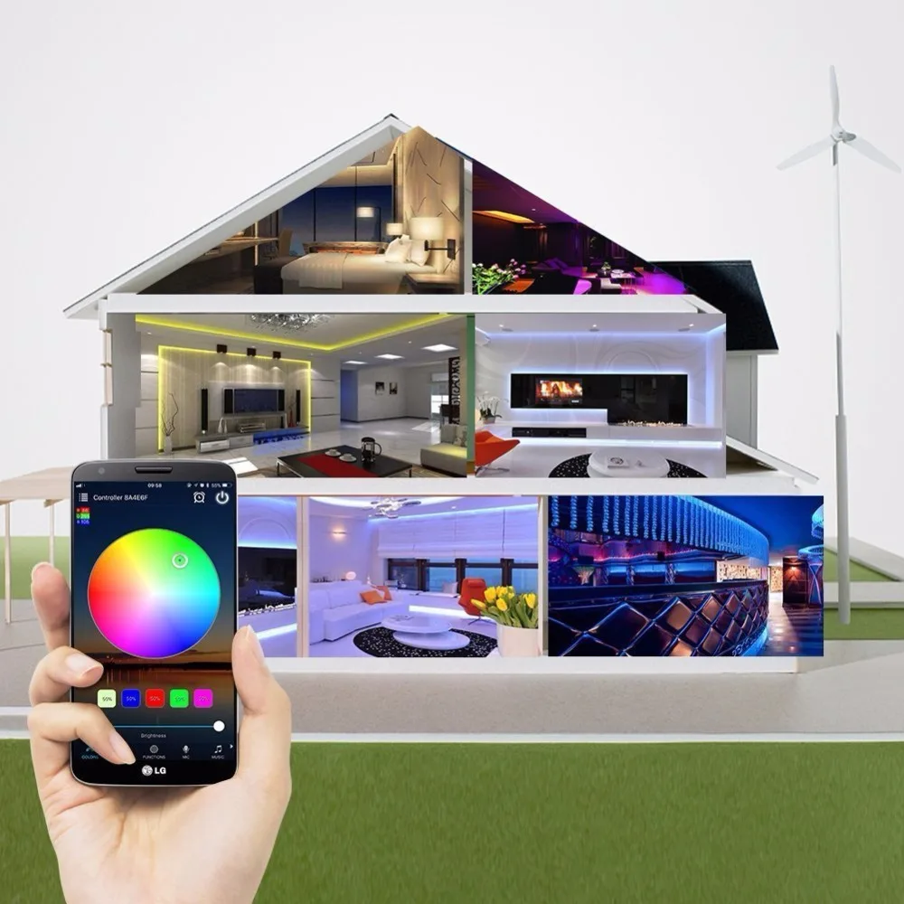 5 м 5050 RGB WIFI Светодиодная лента светильник RGBW музыкальный таймер пульт