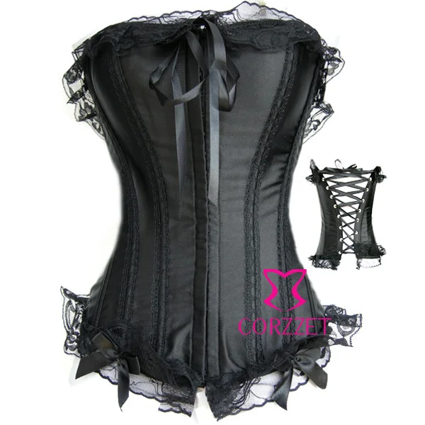 Новые украшения бантами без бретелек черный корсет топы для женщин формирующий