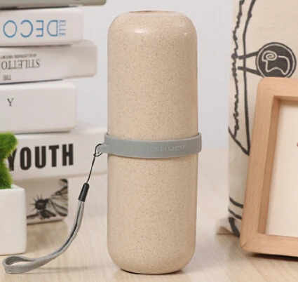 Beige Портативный дорожный держатель для зубной пасты и щетки крышка чехол бытовые контейнеры чашка открытый держатель аксессуары для ванной комнаты - Цвет: Beige