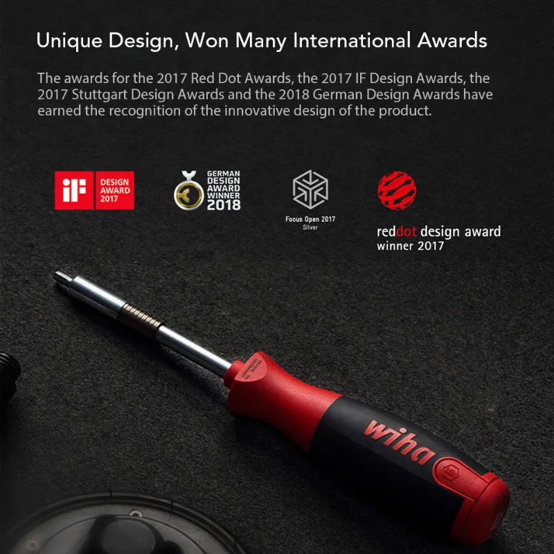 Отвертка Xiaomi Mijia Wiha 26 в 1 Прецизионная Магнитная насадка из хромованадиевой стали