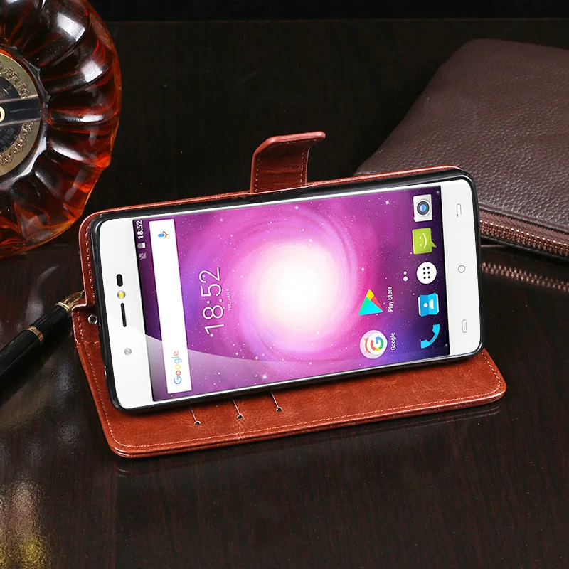 Кожаный защитный чехол книжка iTien с магнитной подставкой для Cubot Note S Plus Power R9 из