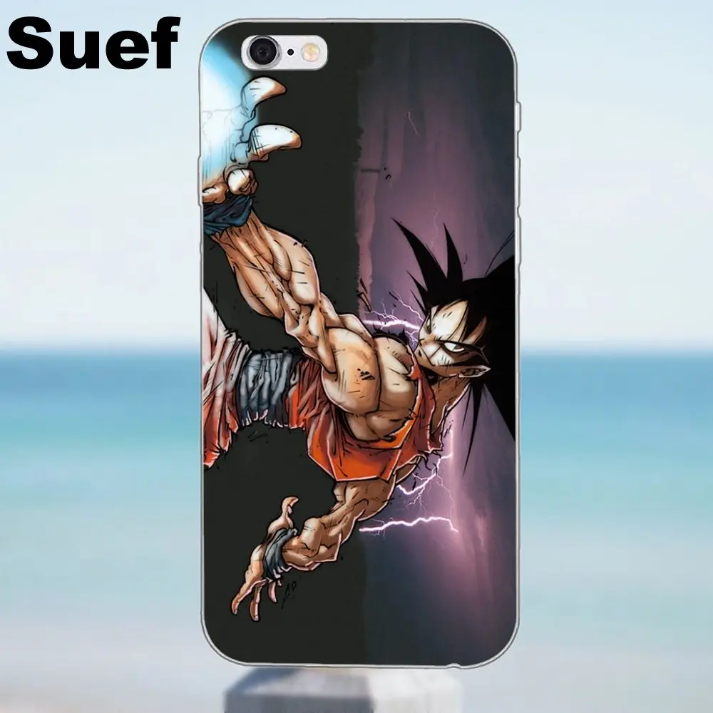 Suef для iPhone 4 4S 5 5S 5C SE 6 6S 7 8 Plus X Samsung Galaxy J1 J3 J5 J7 A3 A5 2016 2017 TPU чехол телефона Son Goku Dragon Ball