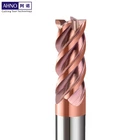 Твердосплавные концевые фрезы HRC55 AHNO от D1.0 до D20.0 для дерева, стали, железа, пластика, 45 градусов, Фрезы с ЧПУ, фабричные магазины