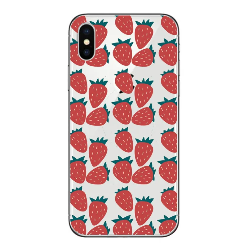 Чехол для телефона Fundas Лето фрукты смузи персик вишня лимон банан и iPhone 5S SE 6 6s X 7 8
