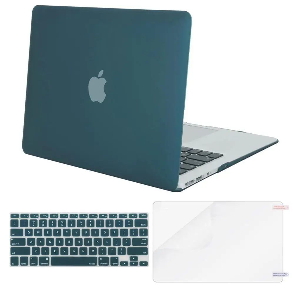 Чехол для ноутбука MOSISO Crystal для Macbook Air Pro retina 13 15, Жесткий Чехол для сенсорной панели, чехол для ноутбука Air 13 A1932 - Цвет: Deep Teal