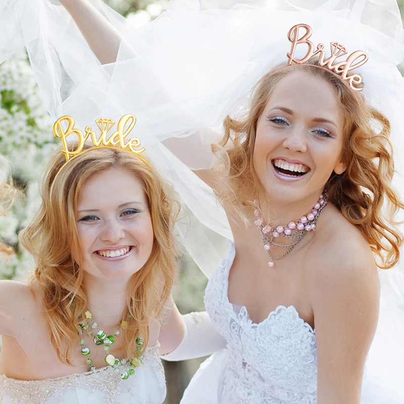 Satin Bride to Be Sash and Tiara Crown Wedding Bridal Shower Hair Decorations Bachelorette Party for Hen Accessory | Украшения и