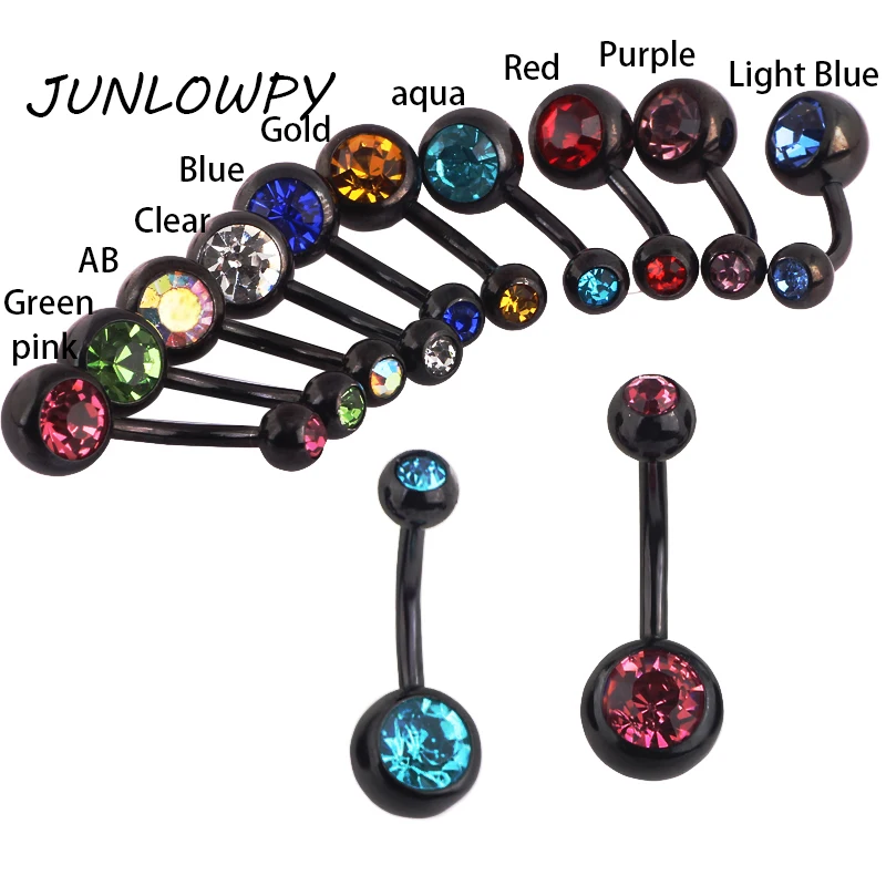 Кольцо-пуговица для пирсинга пупка Ювелирное Украшение тела с анодированным