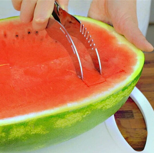Нержавеющая сталь Фрукты быстрее Дыня резак сервер арбуз корер Cantaloupe резка