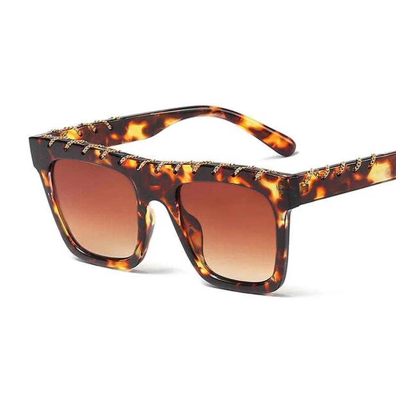 Новые Модные Дизайнерские Большие Квадратные Солнцезащитные очки женские