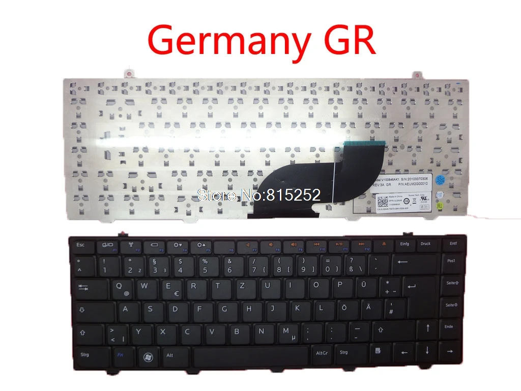 Клавиатура FR GR UK для DELL Inspiron 15Z 1570 14Z 1470 0VR127 VR127 0JGN49 JGN49 0PPVVD Французский Немецкий