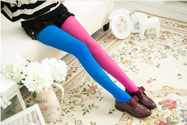 La MaxPa женские демисезонные колготки асимметричные контрастные цвета бархатные